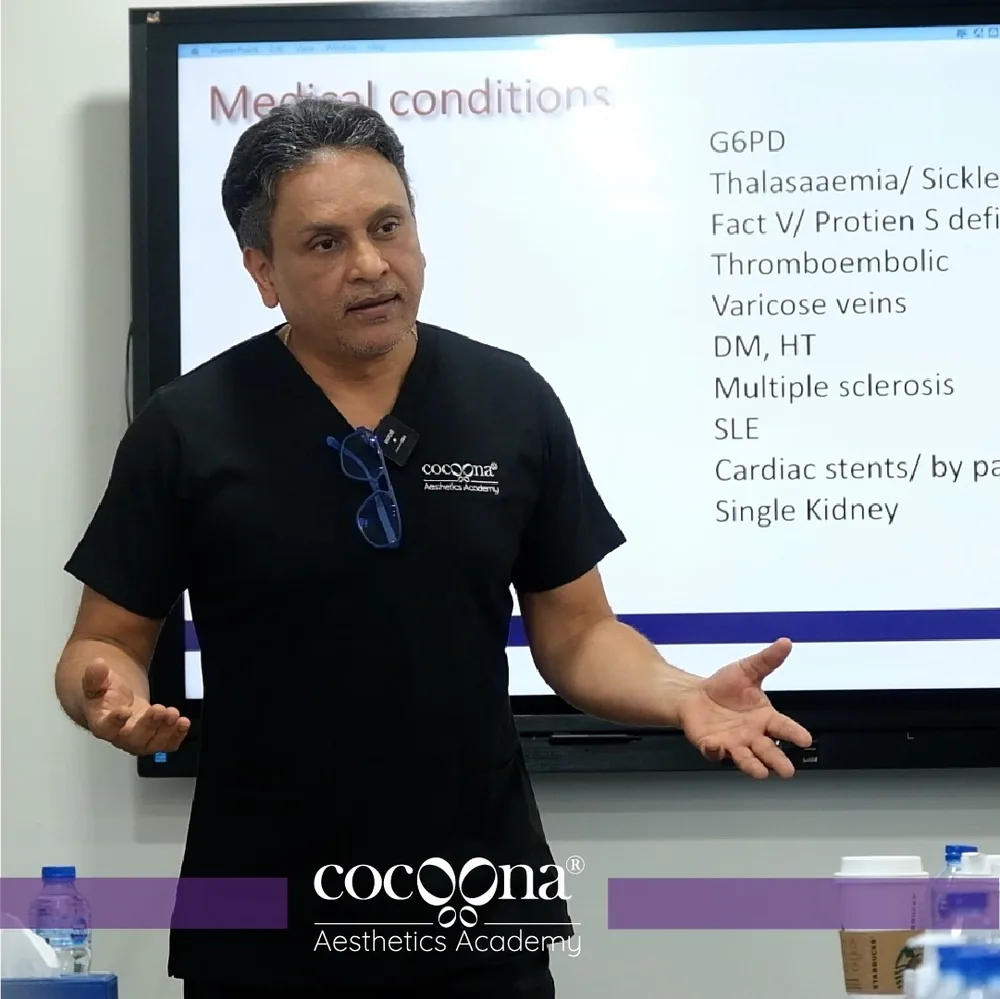 Teaching at Cocoona Aesthetics Academy, Dubai